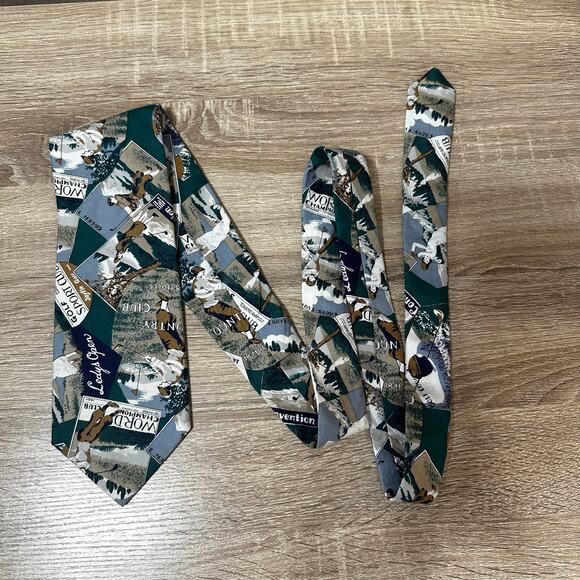 Tango by Max Raab Unisex Golfing Necktie Country Club Vintage Sports‎ Club Green - Picture 1 of 6